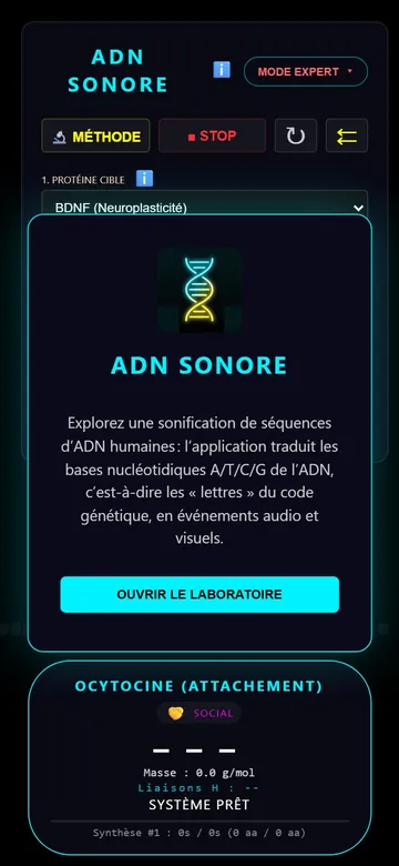 Capture d'écran de ADN Sonore
