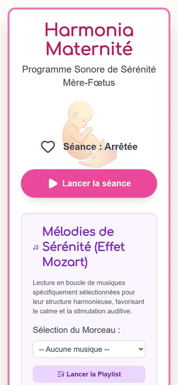 Capture d'écran de Harmonia Maternité