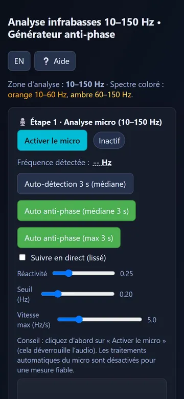 Capture d'écran de Infrasons