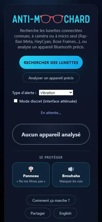 Capture d'écran de Anti-Mouchard
